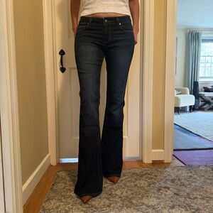 Paige - Bell Canyon boot cut jean in dark denim, size 28